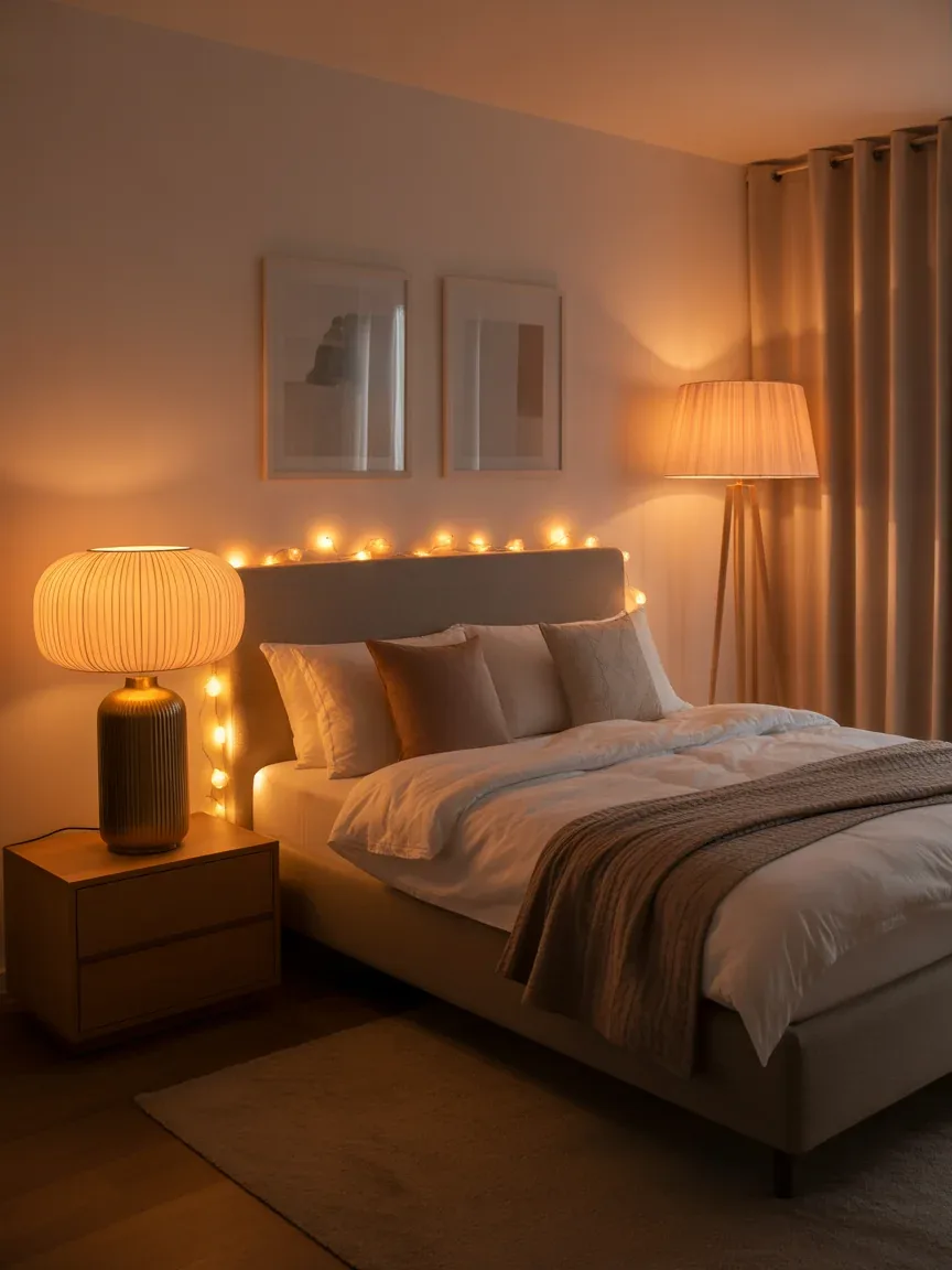 21. Layered Lighting Cozy Setup 21. Layered Lighting Cozy Setup