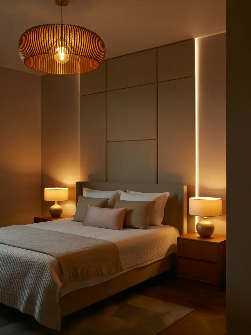 23. Layered Lighting Glam Bedroom 23. Layered Lighting Glam Bedroom