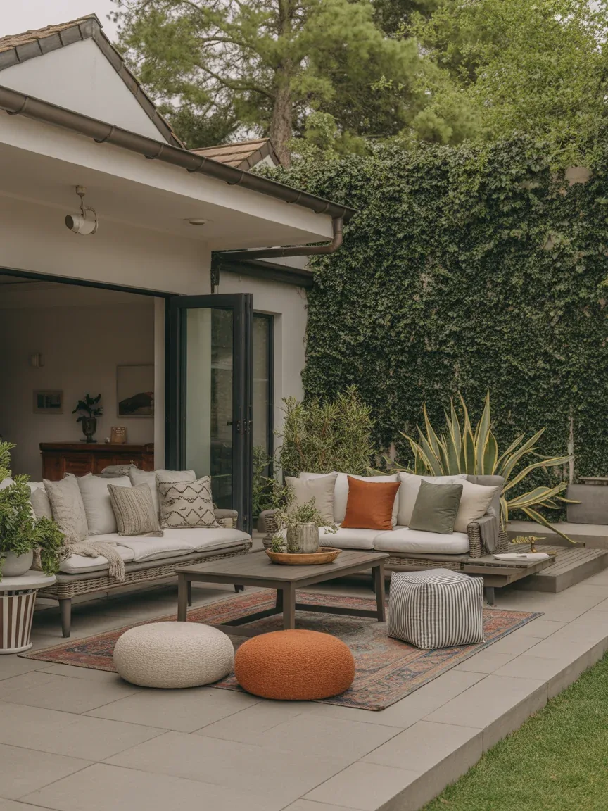 5. Layered Outdoor Rug Living Room Setup 5. Layered Outdoor Rug Living Room Setup