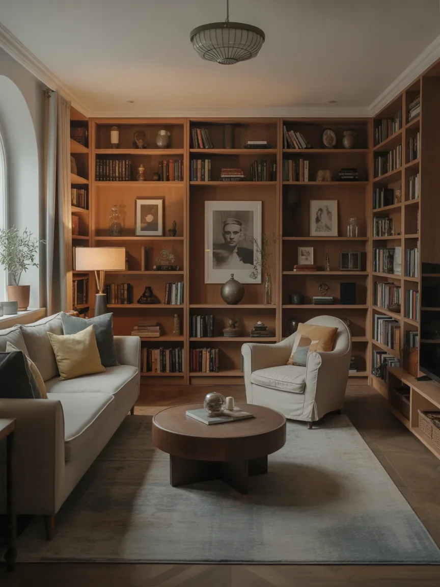 9. Library Living Room With Built-Ins 9. Library Living Room With Built-Ins