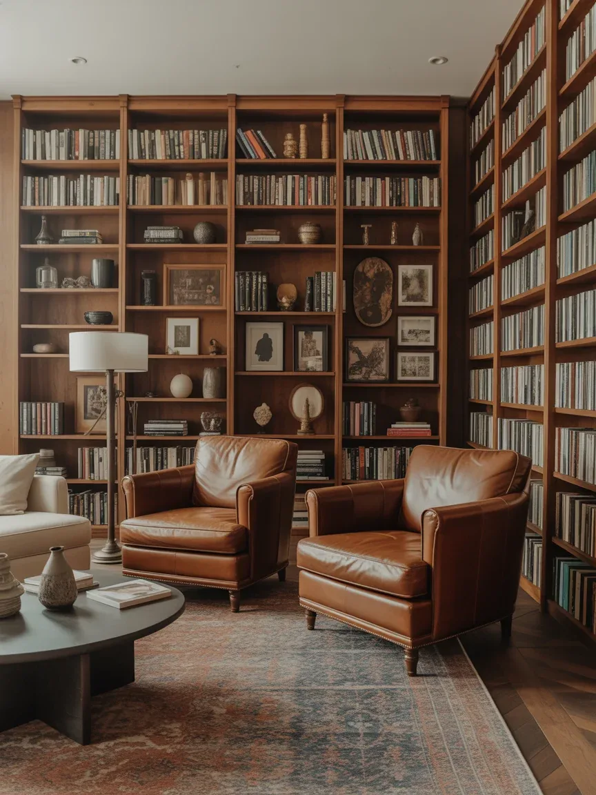 4. Library-Style Living Room 4. Library-Style Living Room