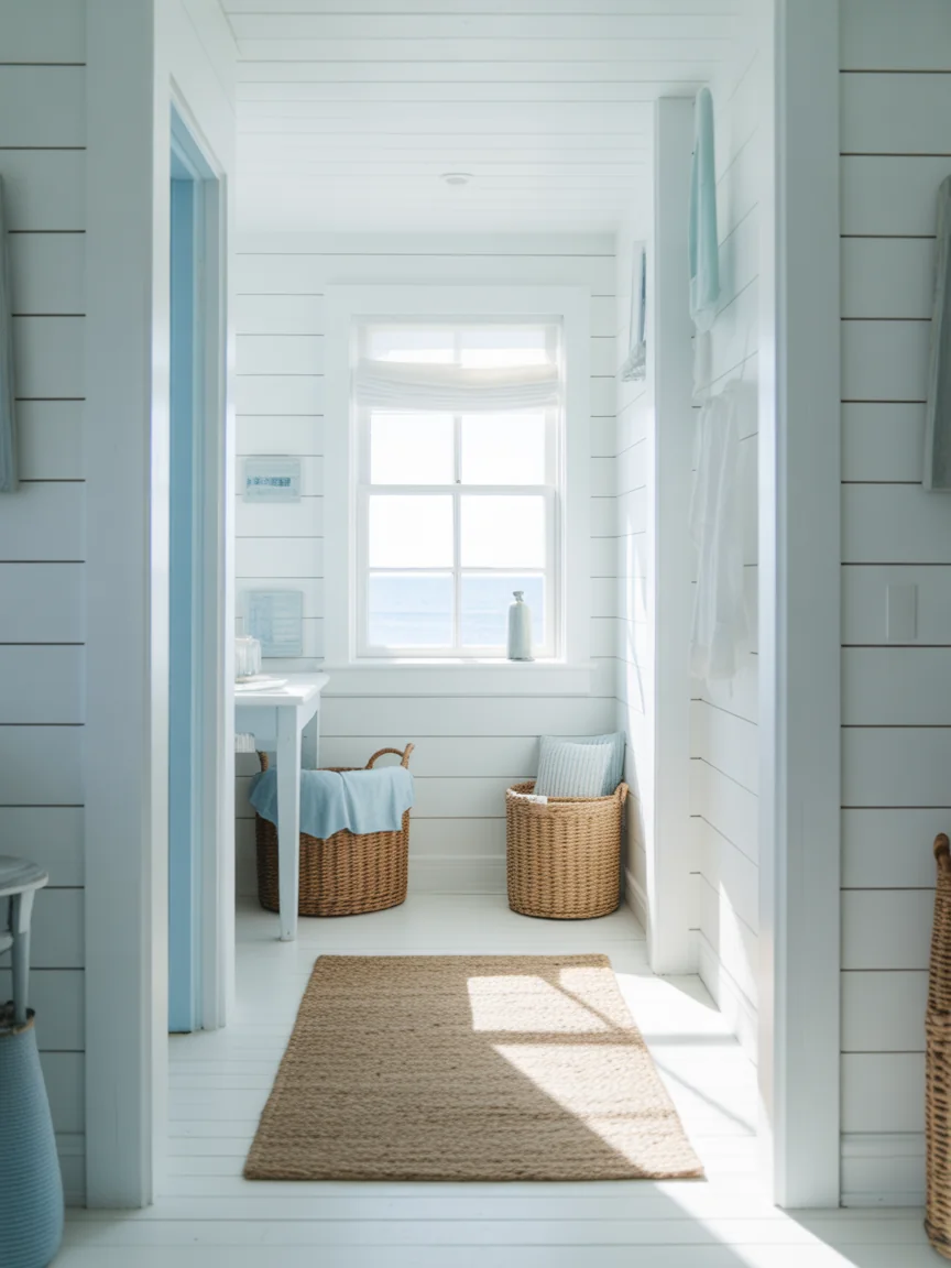 8. Light And Airy Coastal Bathroom