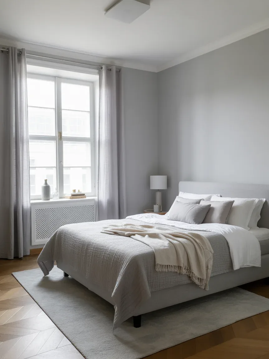 12. Light Grey Airy Bedroom 12. Light Grey Airy Bedroom