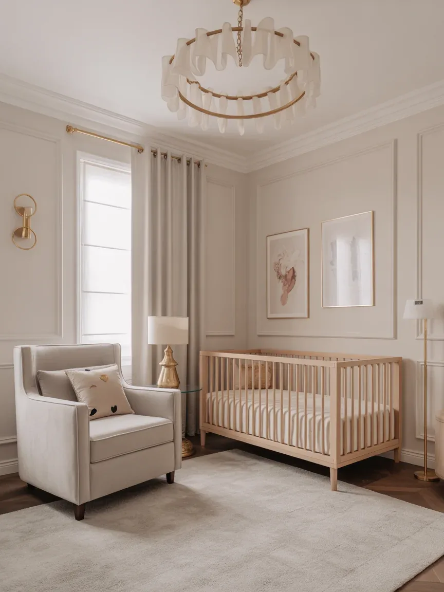 14. Luxe Baby Room With Subtle Glam 14. Luxe Baby Room With Subtle Glam