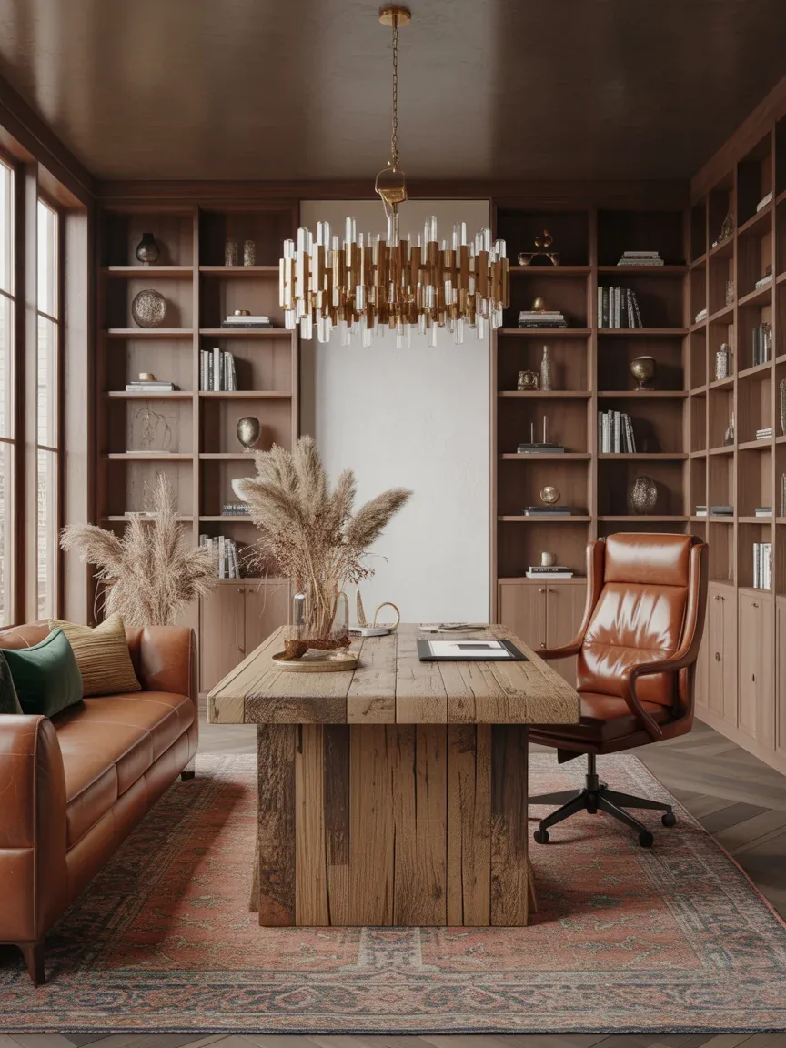 23. Luxe Layered Boho Executive Office 23. Luxe Layered Boho Executive Office