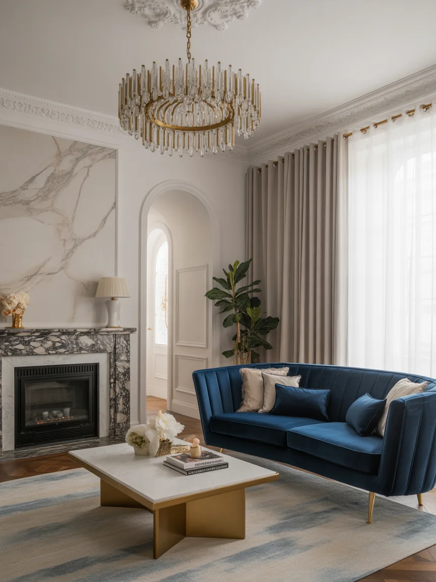 4. Luxe Velvet Glam With Gold Accents