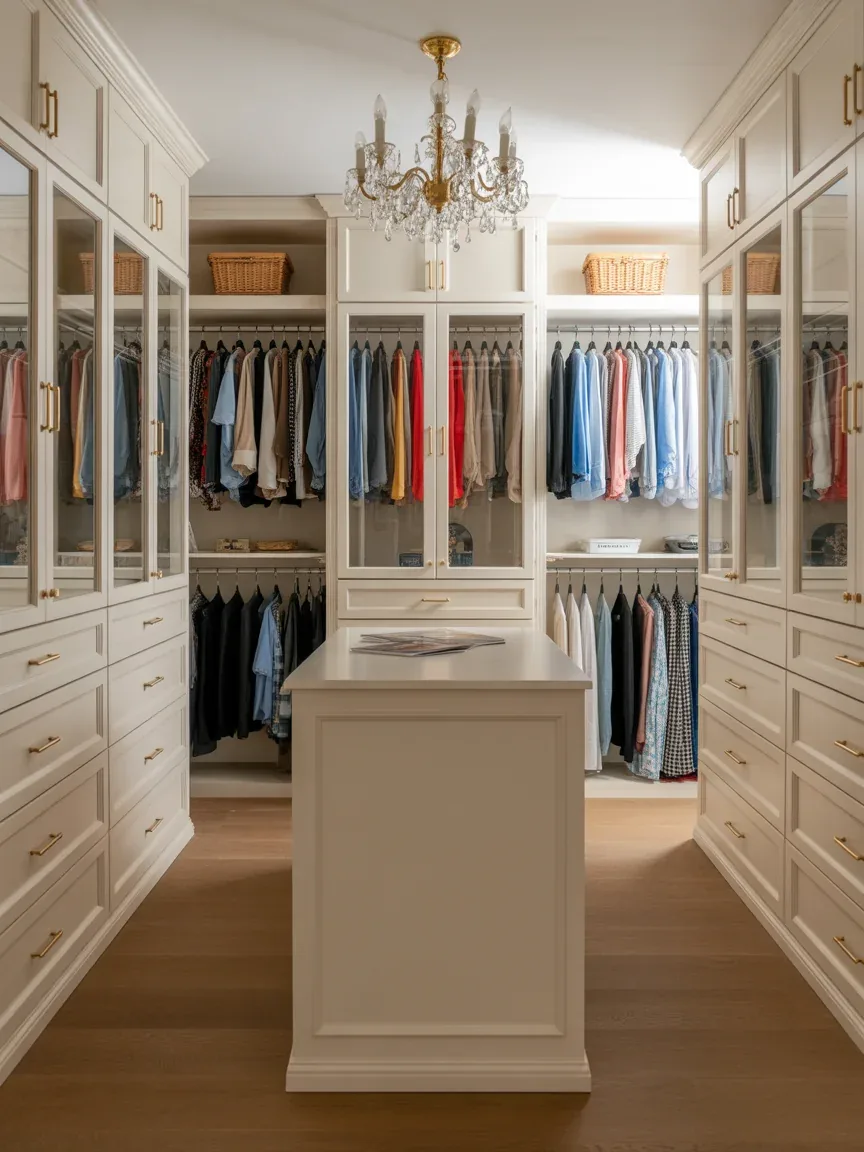 11. Luxe Walk-In Closet With Boutique Vibes 11. Luxe Walk-In Closet With Boutique Vibes