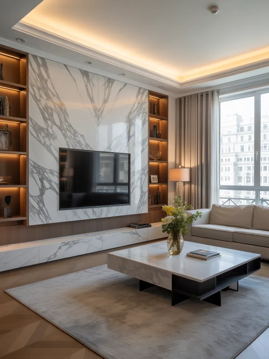 4. Marble Luxe Statement Wall 4. Marble Luxe Statement Wall