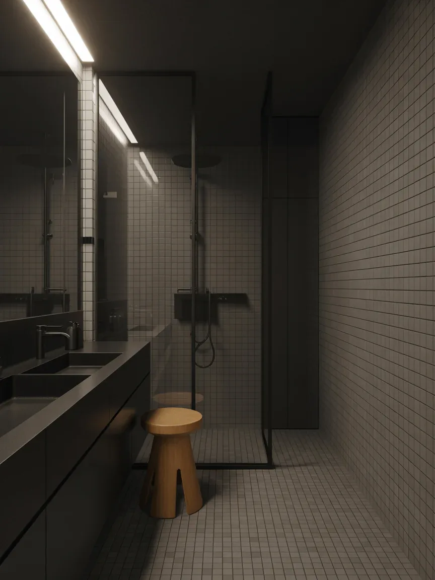 1. Matte Black Minimalist Spa Retreat 1. Matte Black Minimalist Spa Retreat