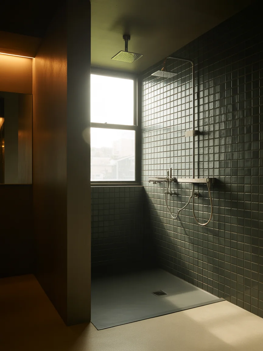 19. Matte Black Tile Statement