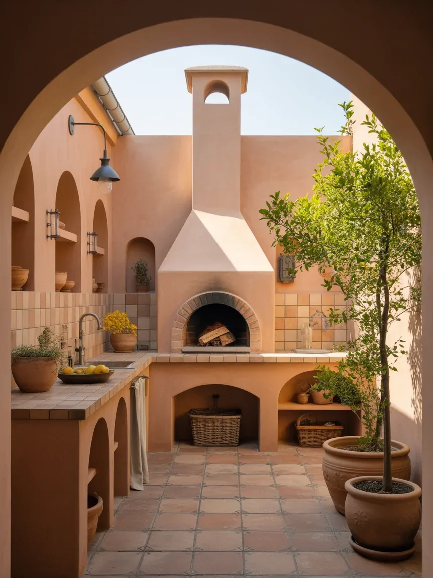 6. Mediterranean Courtyard Kitchen 6. Mediterranean Courtyard Kitchen