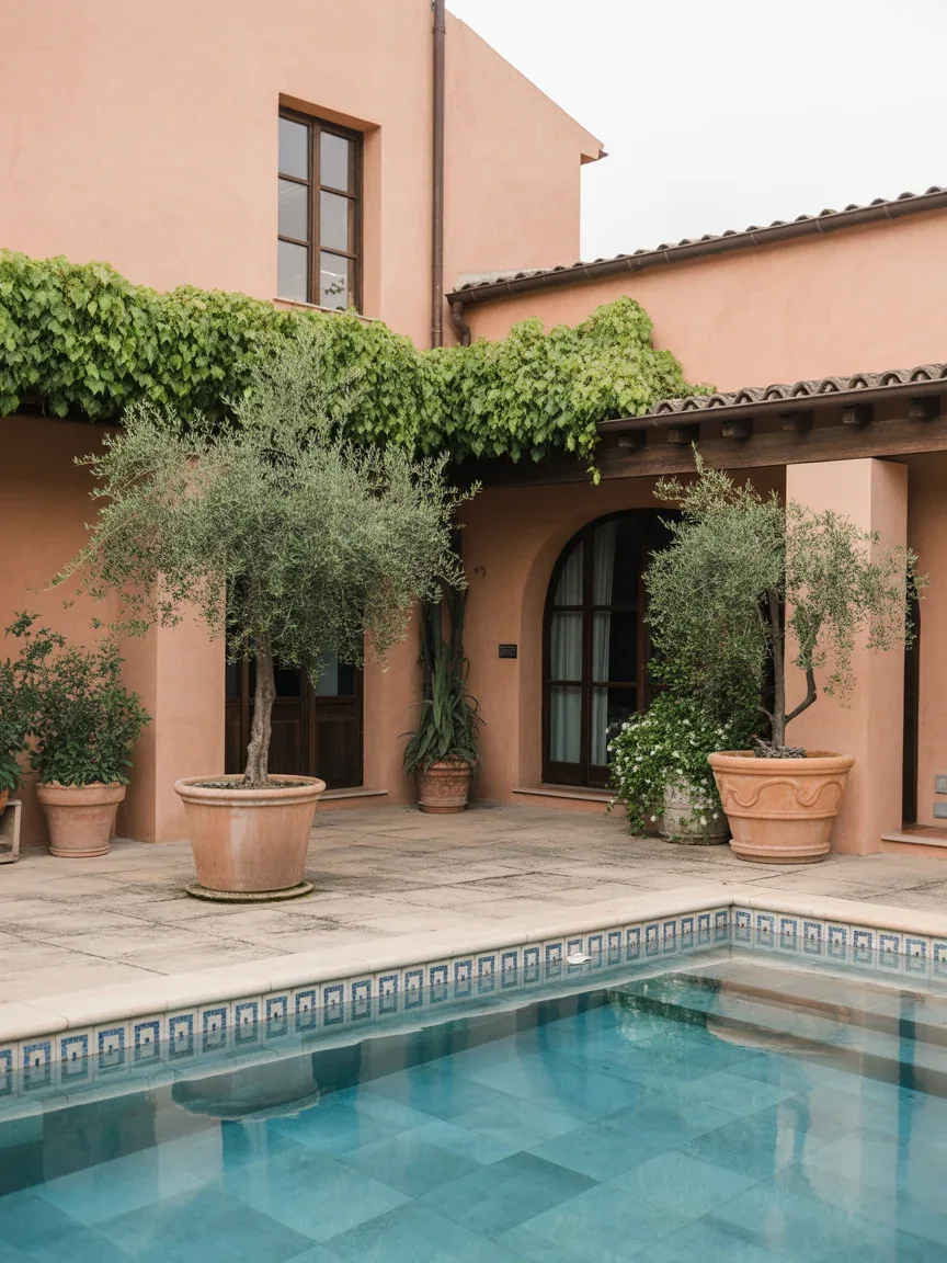 3. Mediterranean Courtyard Pool With Old-World Charm 3. Mediterranean Courtyard Pool With Old-World Charm