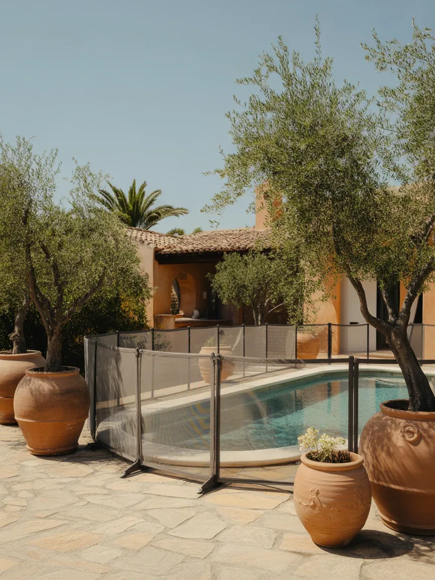 12. Mediterranean-Inspired Terracotta Fence Zone 12. Mediterranean-Inspired Terracotta Fence Zone