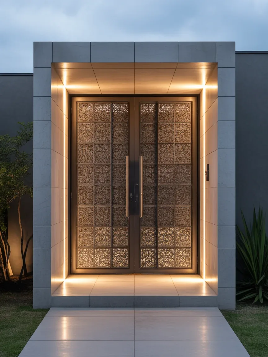 19. Metal Door With Laser-Cut Panels 19. Metal Door With Laser-Cut Panels