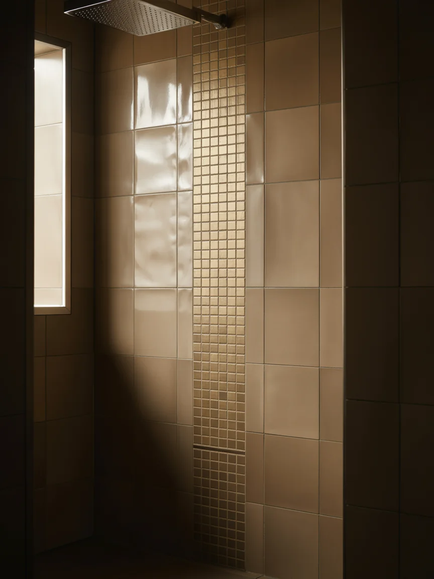 17. Metallic Accent Tiles