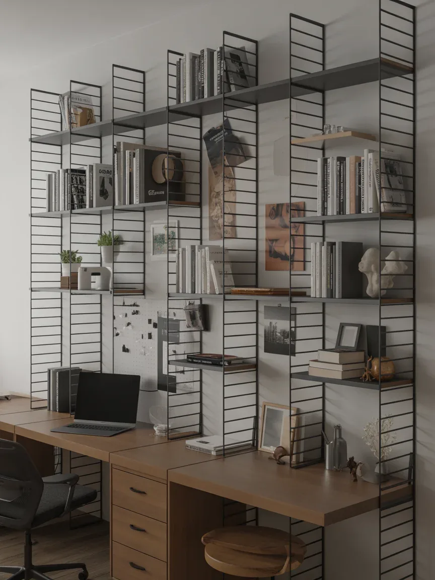 24. Metallic Grid Wall Shelf 24. Metallic Grid Wall Shelf