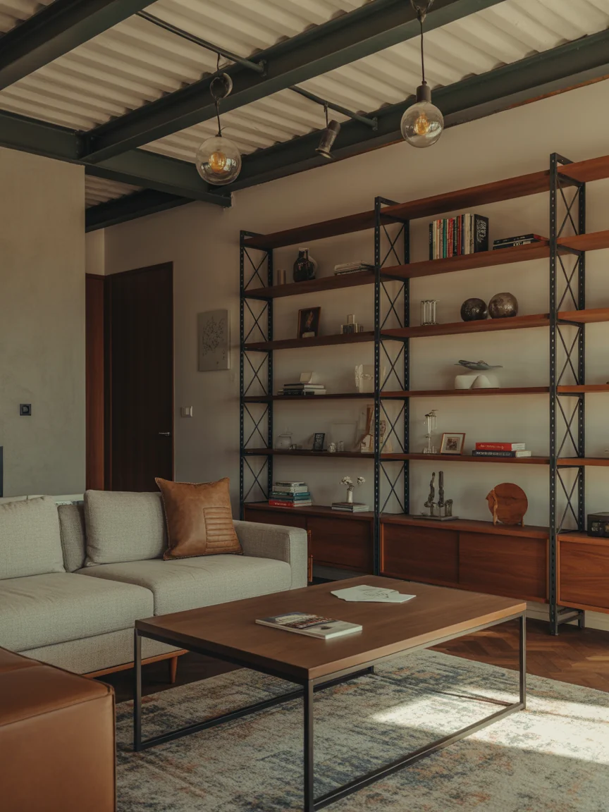 9. Mid Century Meets Industrial Edge