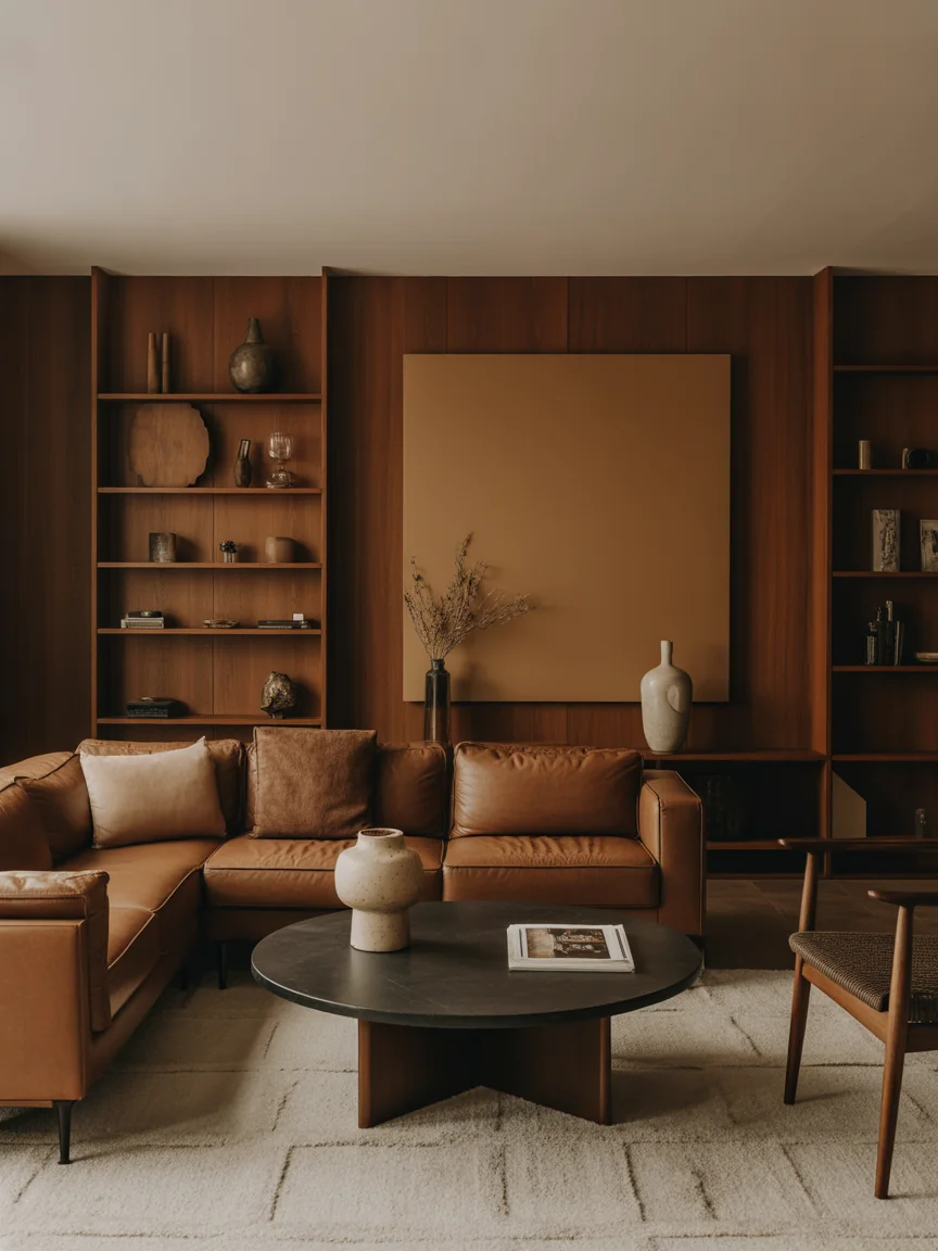 25. Mid Century Monochrome Warmth