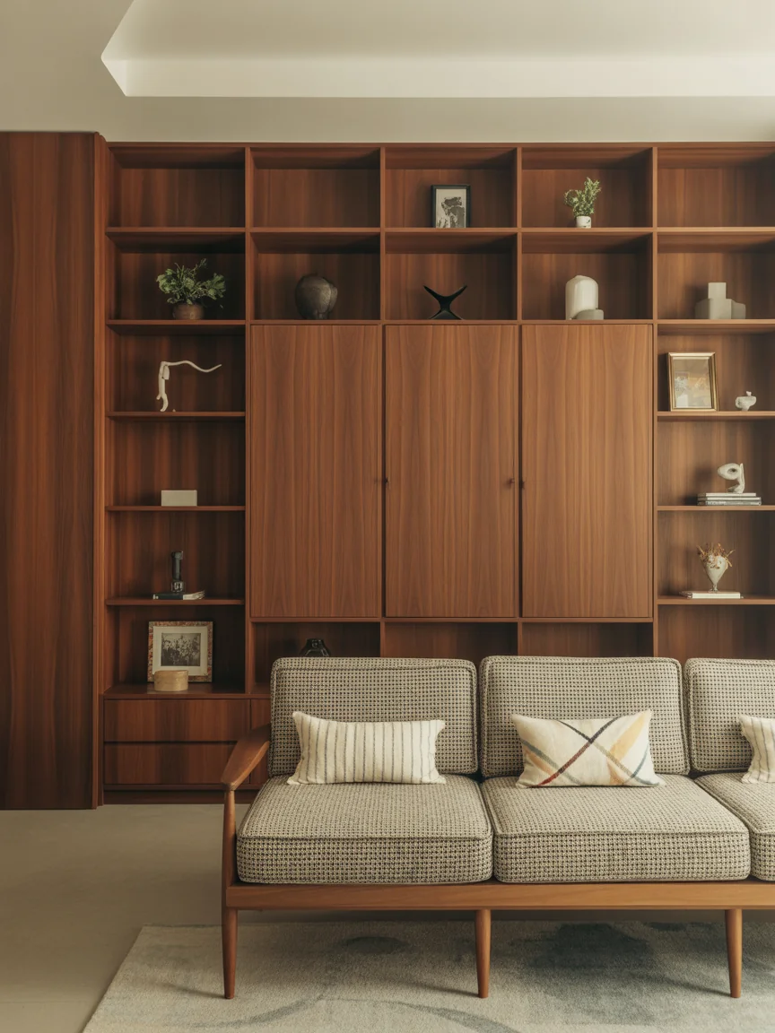 10. Mid-Century Modern With Built-In Storage