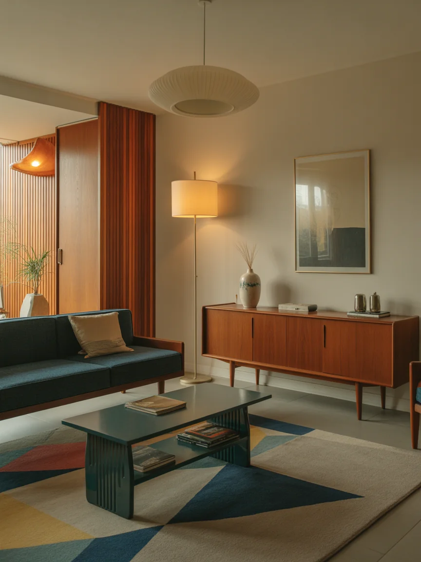 10. Mid-Century Modern With Retro Blue