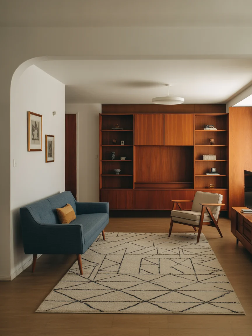 8. Mid-Century Modern With Retro Flair