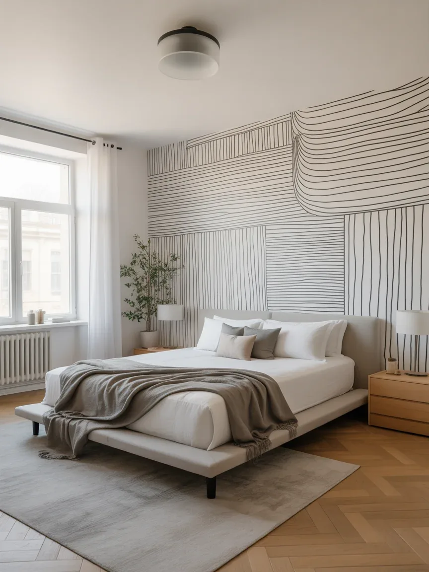 6. Minimalist Line Art Bedroom 6. Minimalist Line Art Bedroom