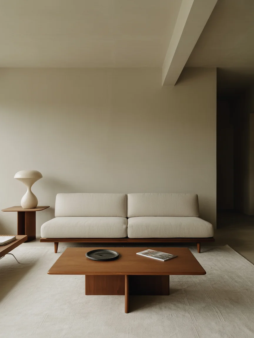 7. Minimalist Mid Century Zen