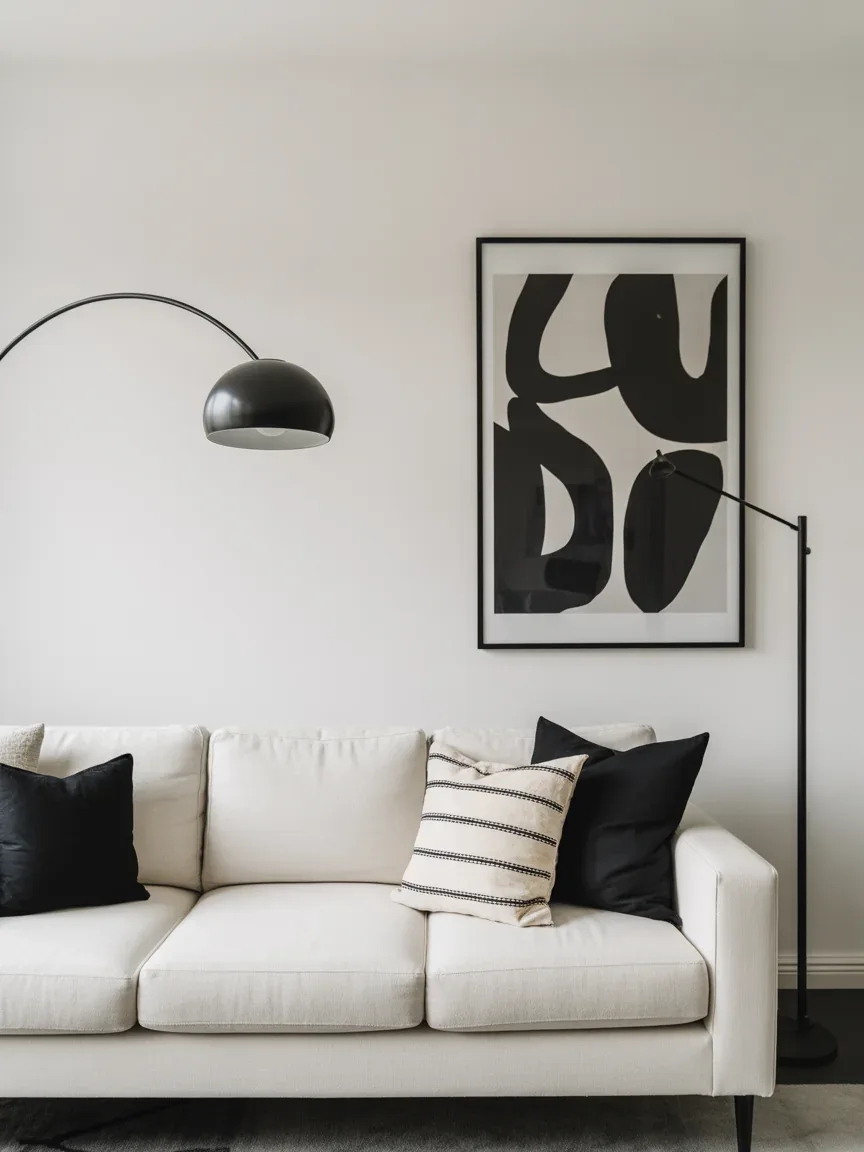 2. Minimalist Mid-Century With Black Accents 2. Minimalist Mid-Century With Black Accents