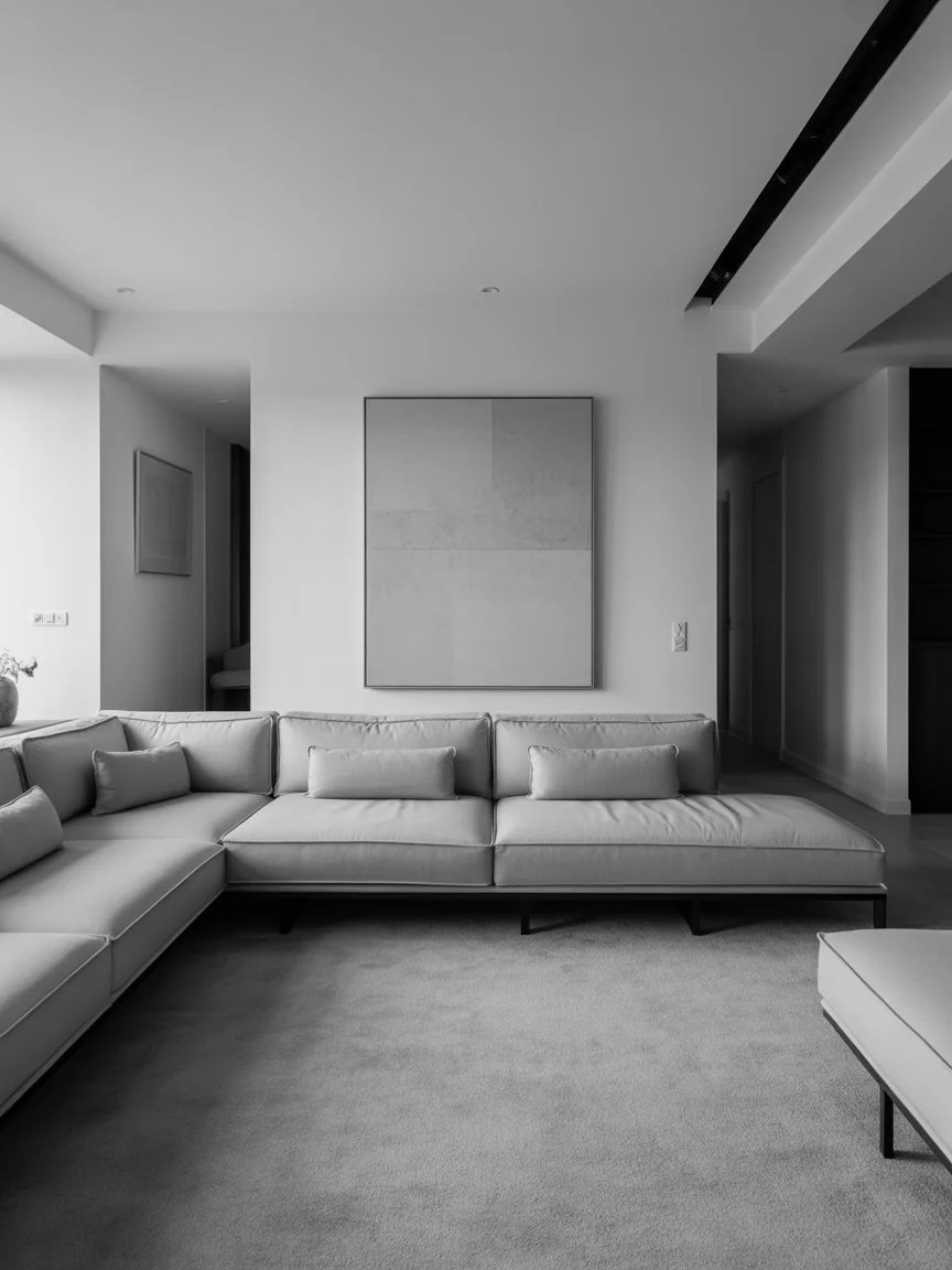 4. Minimalist Monochrome Haven