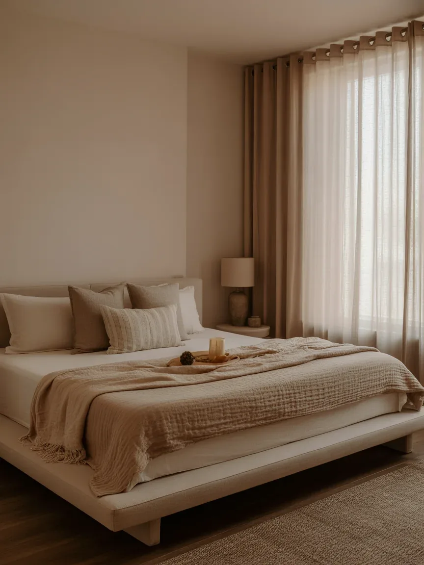 1. Minimalist Neutral Retreat With Warm Textures 1. Minimalist Neutral Retreat With Warm Textures
