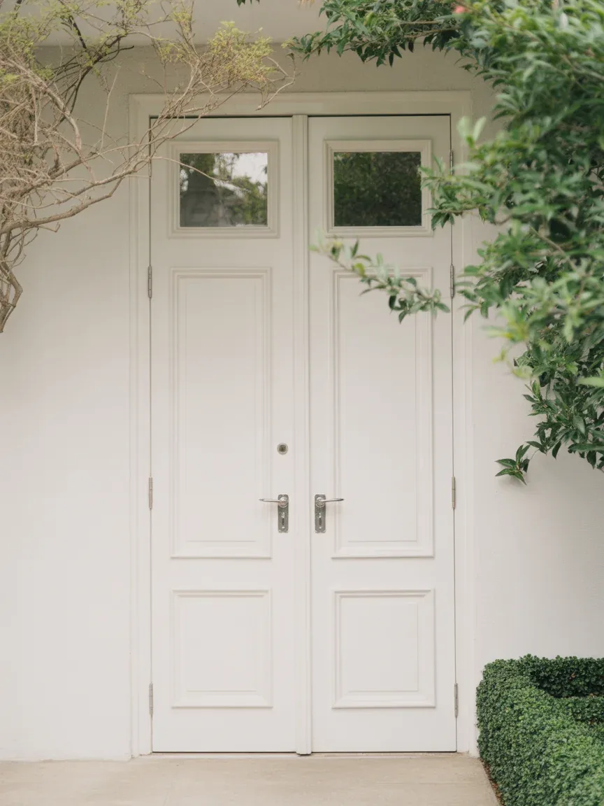 9. Minimalist White Double Doors 9. Minimalist White Double Doors