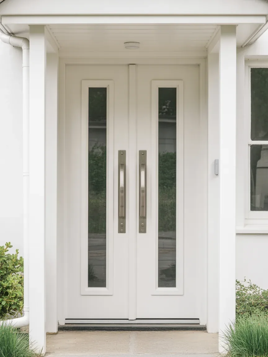 7. Minimalist White Double Doors 7. Minimalist White Double Doors