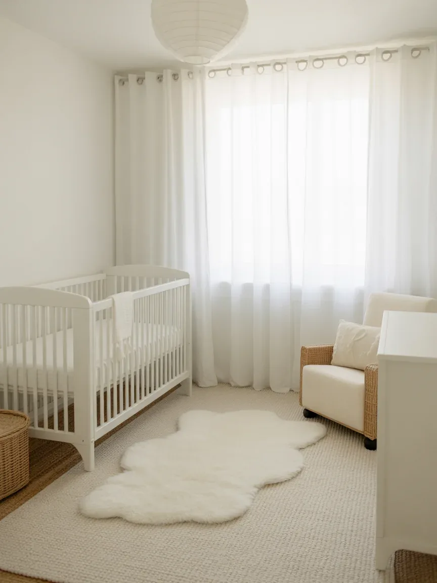 10. Minimalist White Dream Nursery 10. Minimalist White Dream Nursery