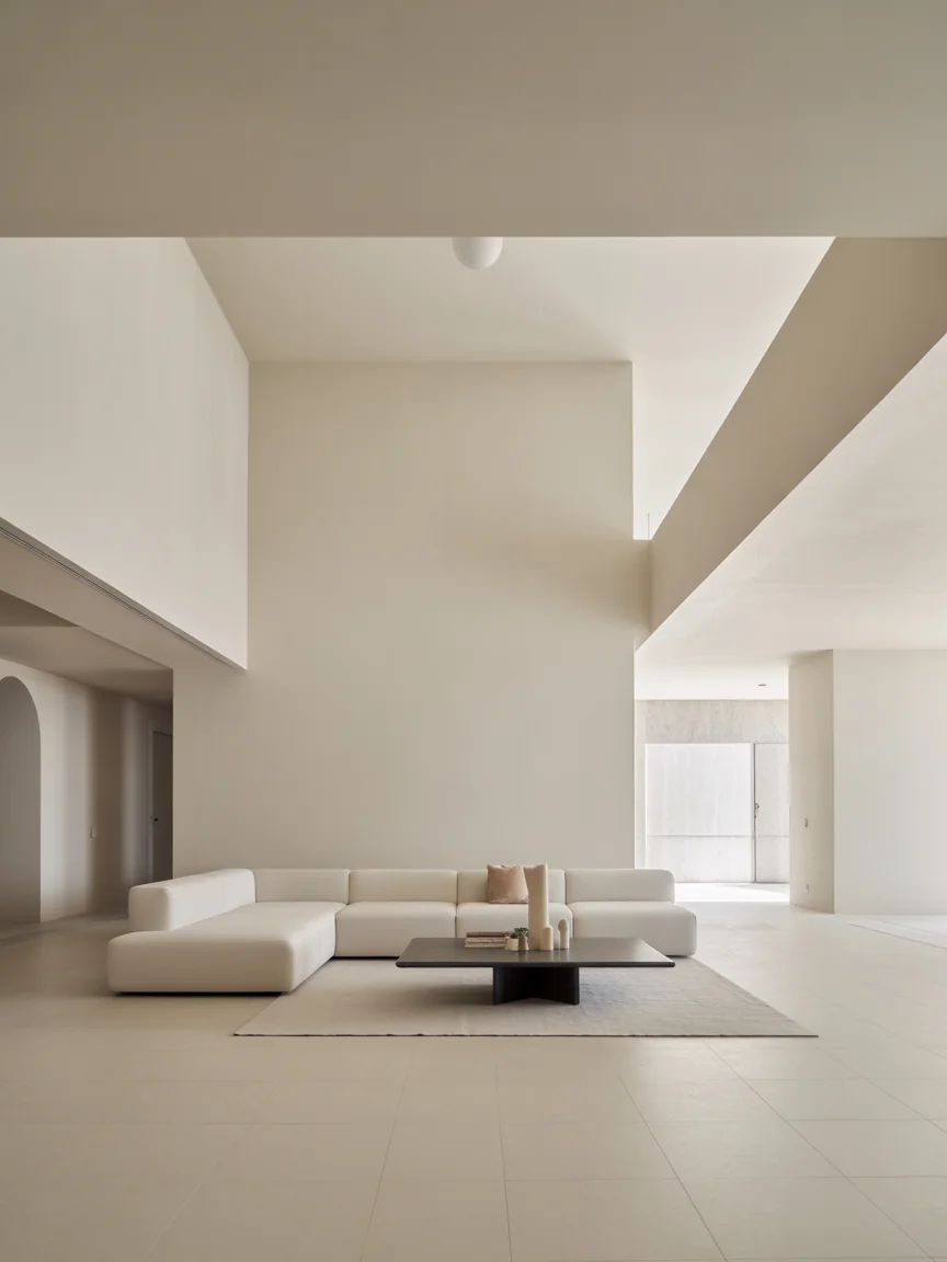 7. Minimalist White Space With Architectural Focus