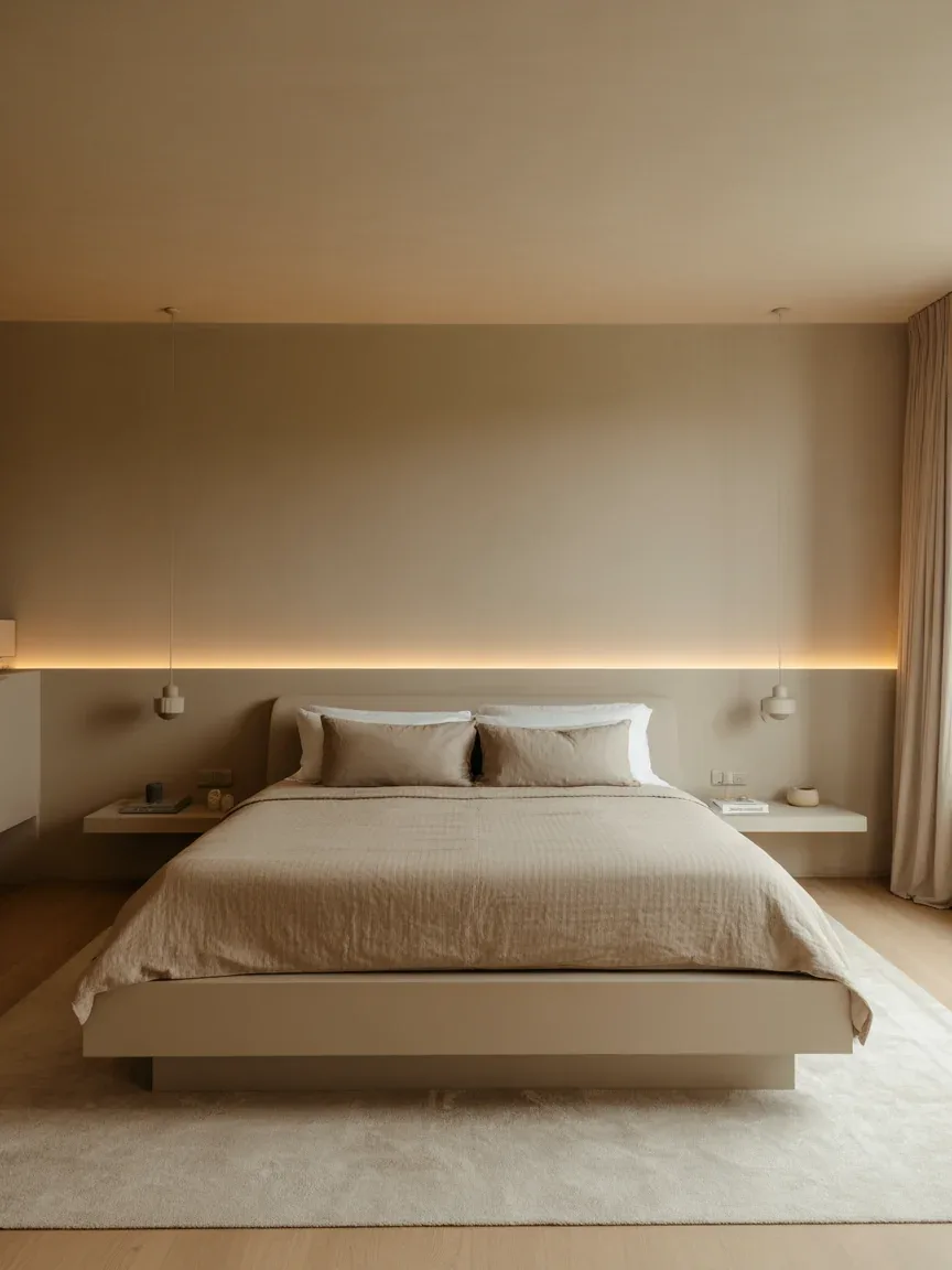 1. Minimalist Zen Retreat With Warm Neutrals