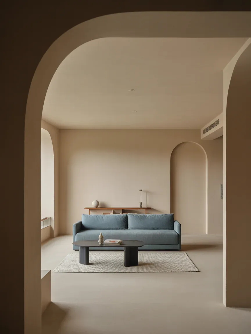 8. Minimalist Zen Space With Dusty Blue 8. Minimalist Zen Space With Dusty Blue