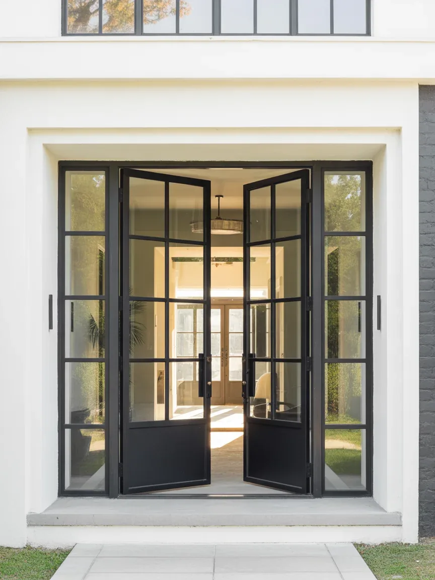 1. Modern Black Steel Statement Doors 1. Modern Black Steel Statement Doors
