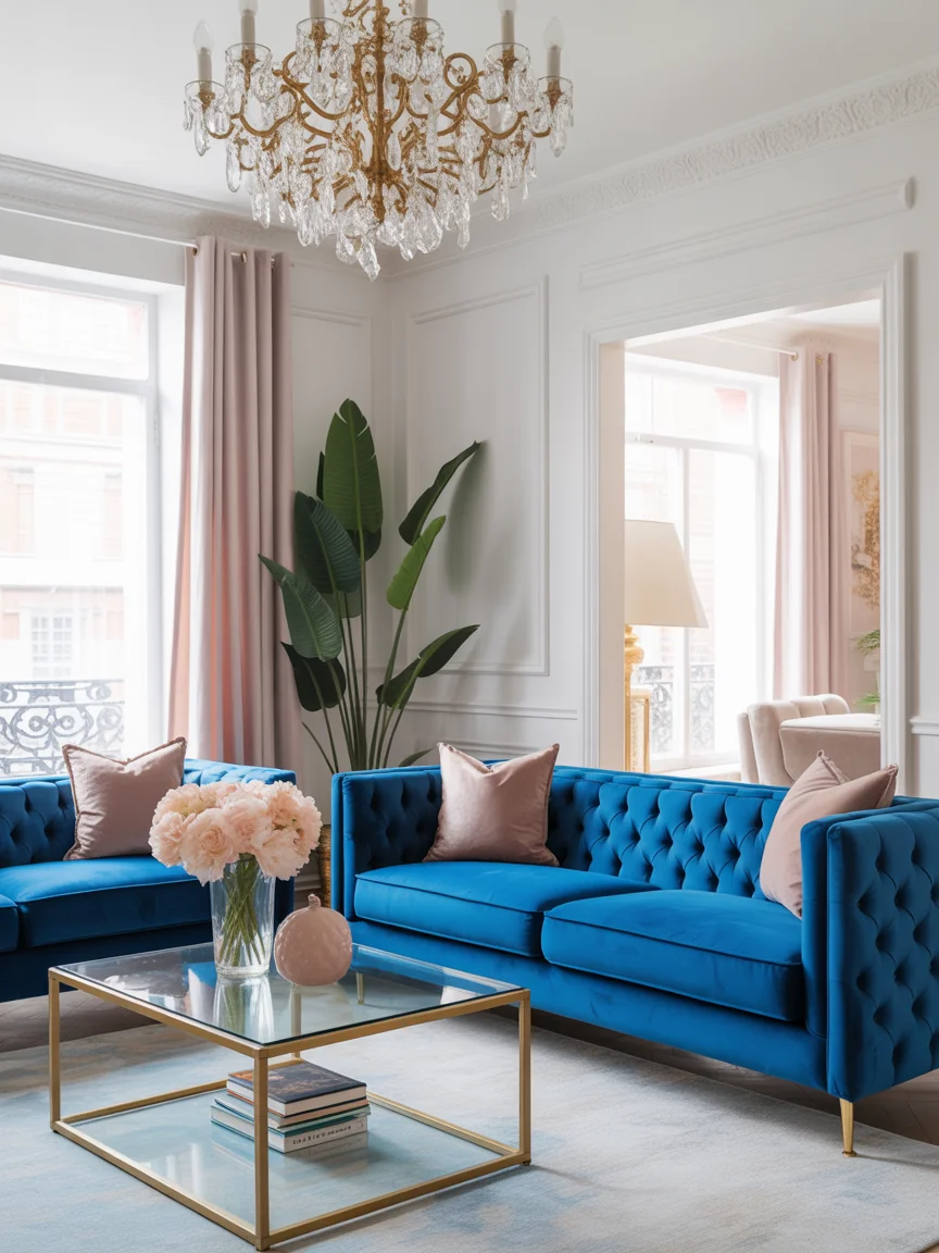 4. Modern Glam With Metallic Accents