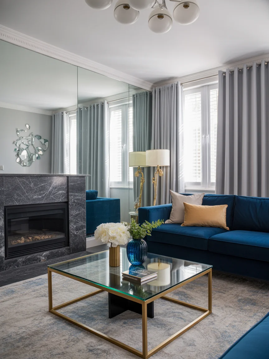 5. Modern Glam With Metallic Accents