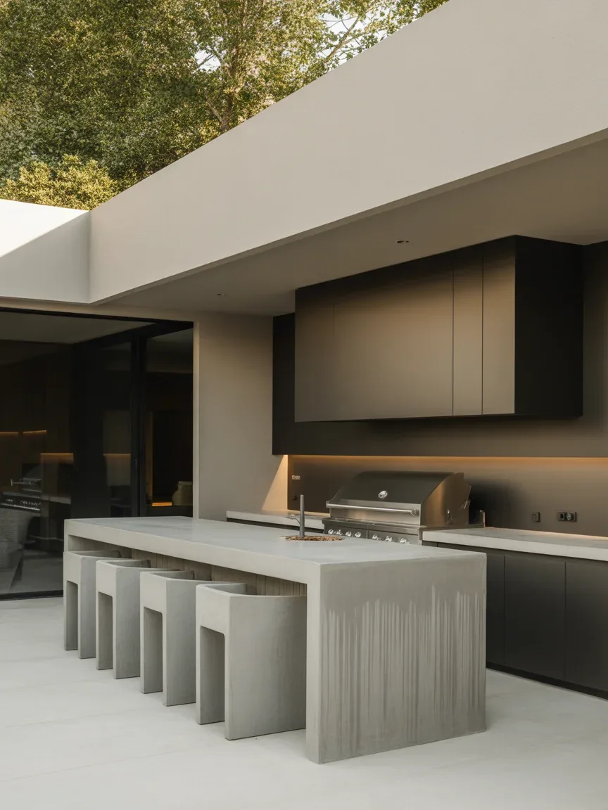 1. Modern Minimalist Concrete Entertainer 1. Modern Minimalist Concrete Entertainer