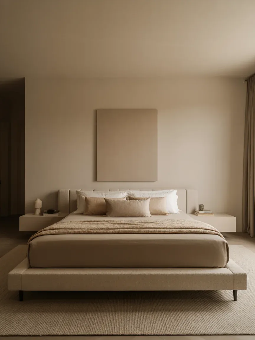 1. Modern Minimalist Hotel Suite With Warm Neutrals 1. Modern Minimalist Hotel Suite With Warm Neutrals