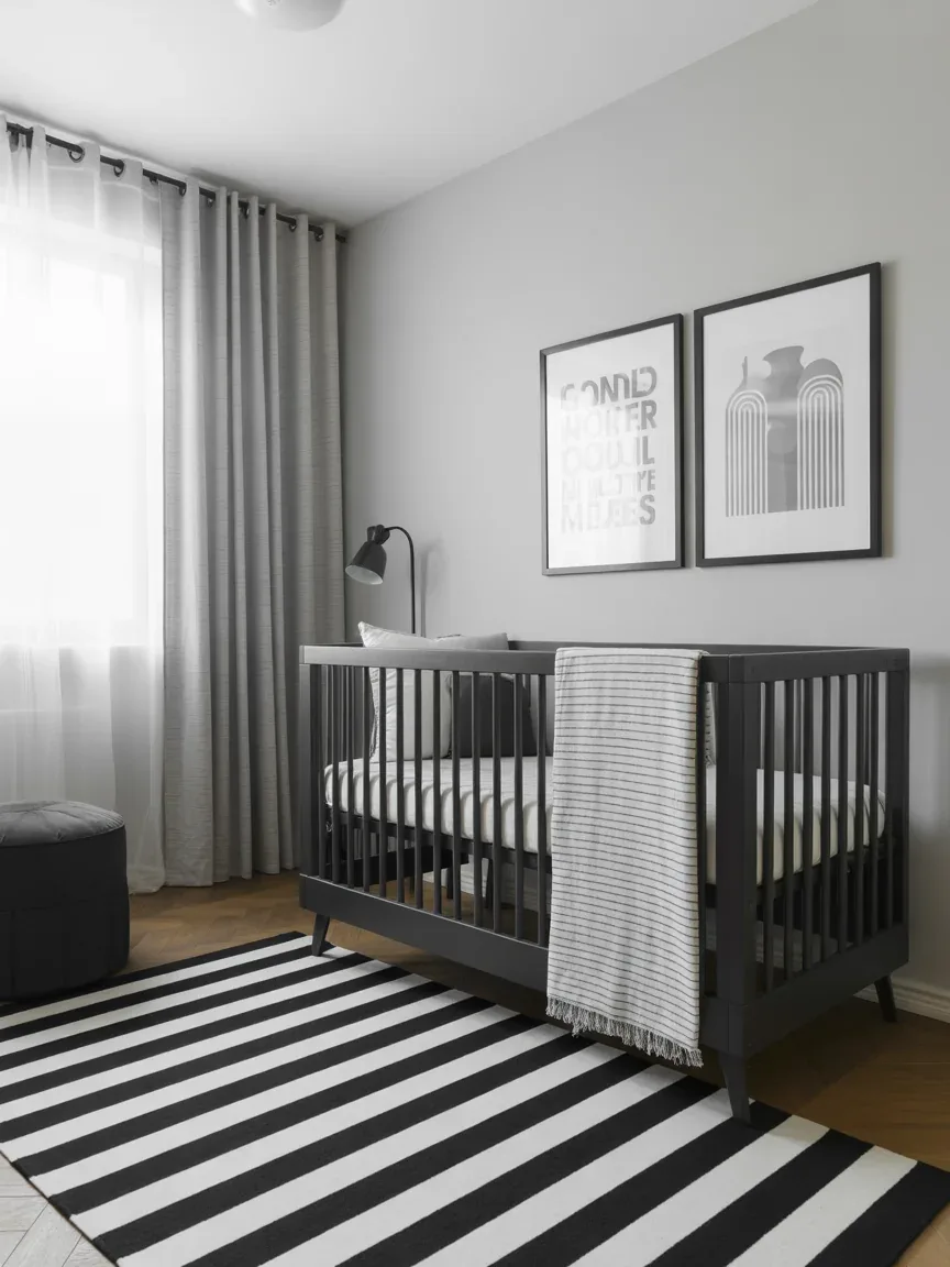 4. Modern Monochrome Baby Room 4. Modern Monochrome Baby Room