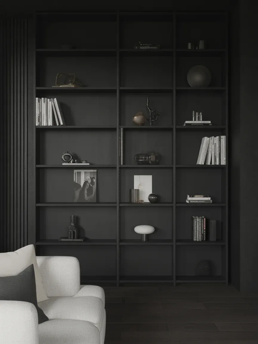 17. Monochrome Black Statement Shelf 17. Monochrome Black Statement Shelf