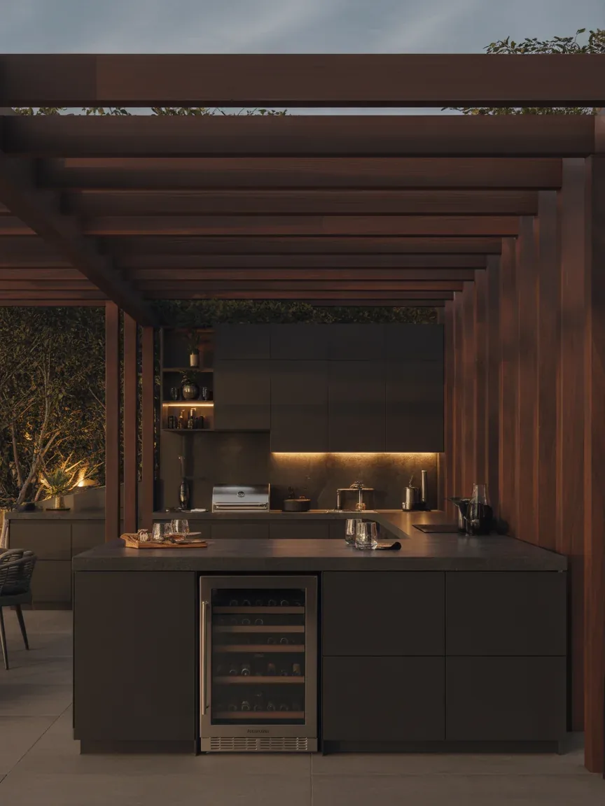 5. Moody Black Luxe Lounge Kitchen 5. Moody Black Luxe Lounge Kitchen