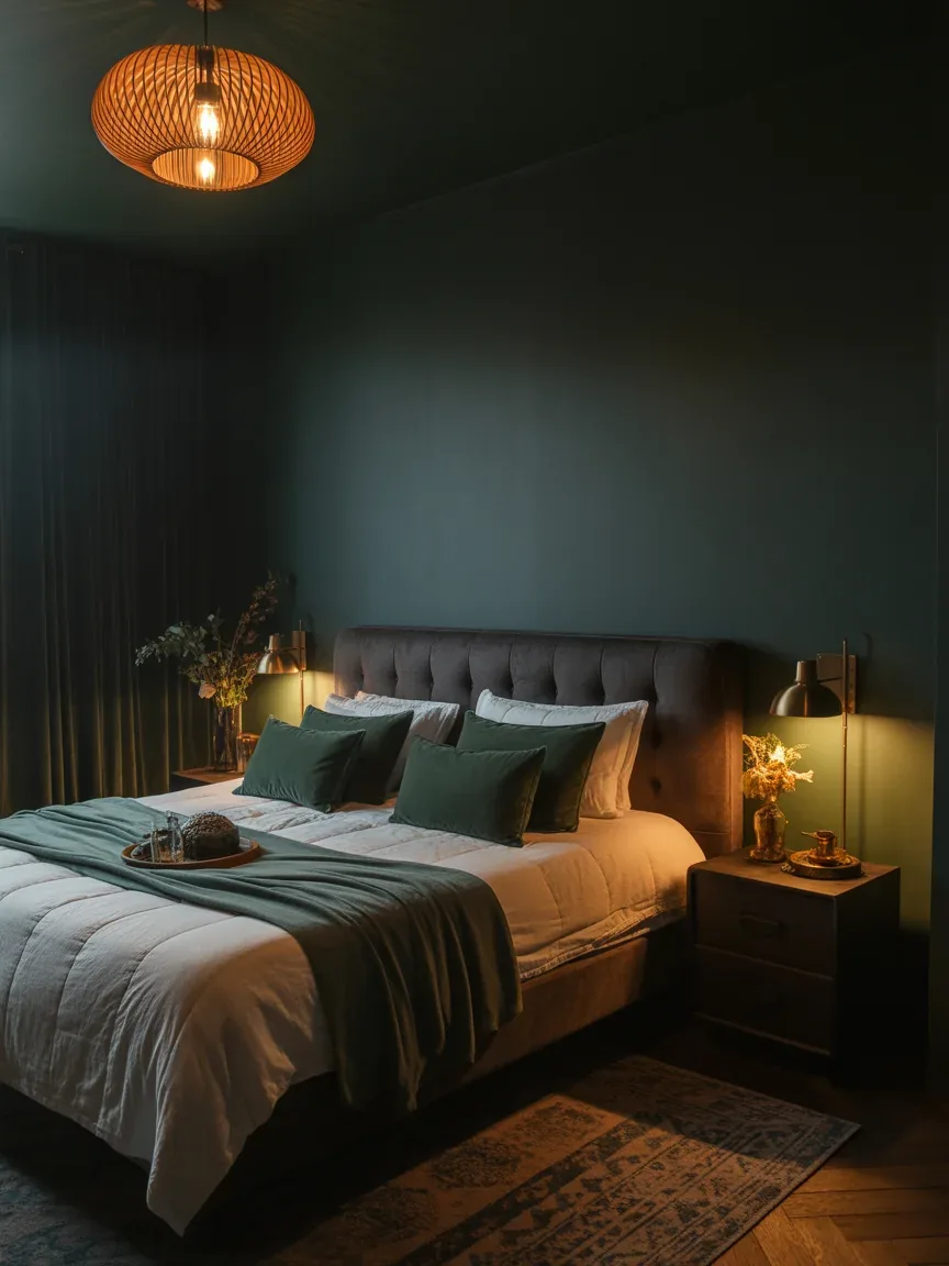 11. Moody Boho With Dark Walls 11. Moody Boho With Dark Walls