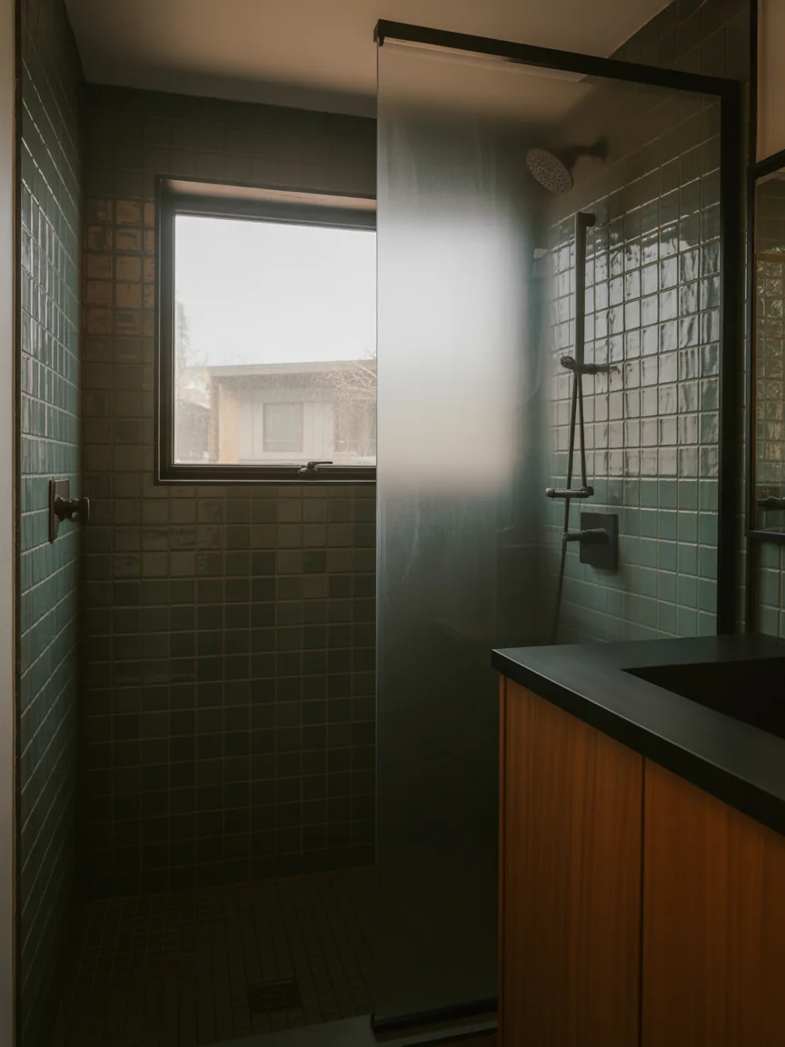 3. Moody Charcoal Matte Tiles