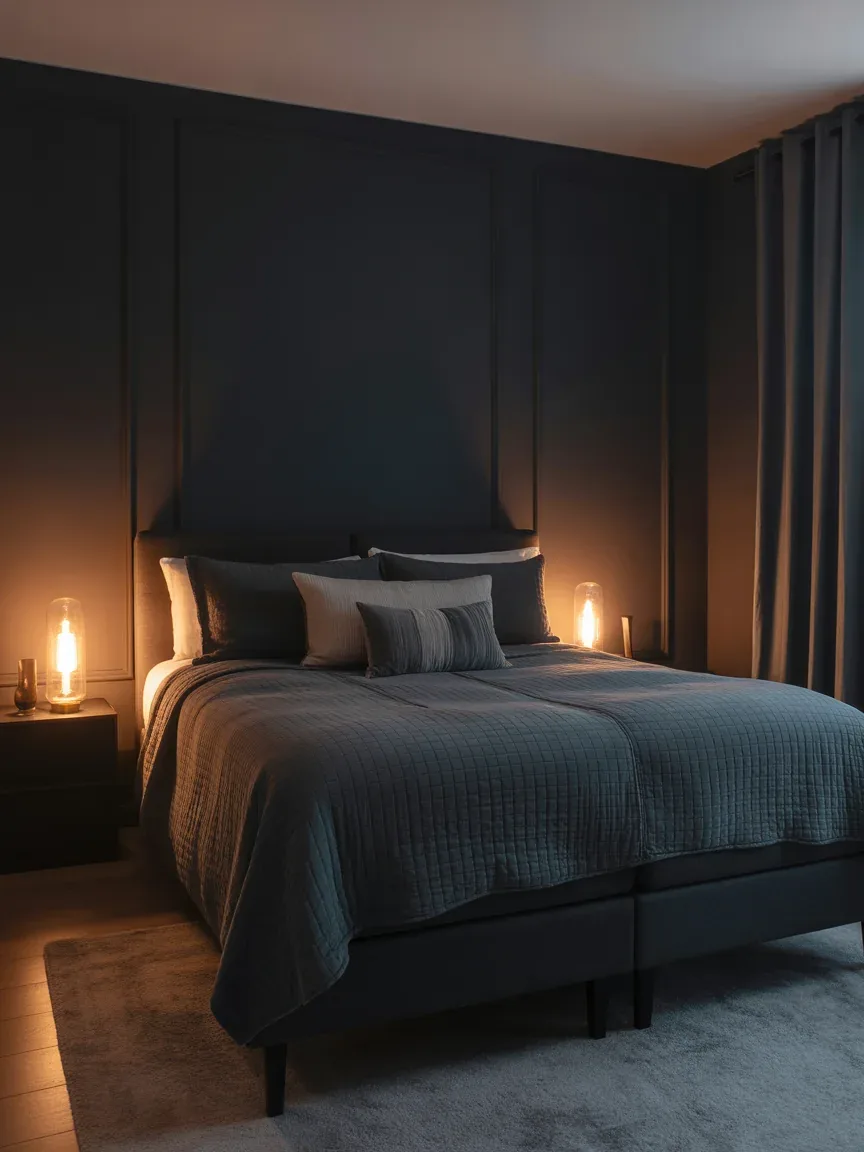 2. Moody Dark Cocoon Bedroom 2. Moody Dark Cocoon Bedroom