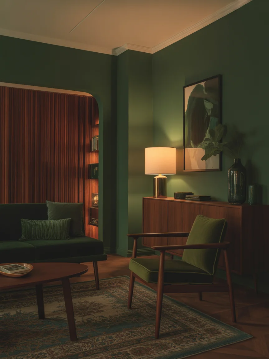 14. Moody Dark Wood Retreat