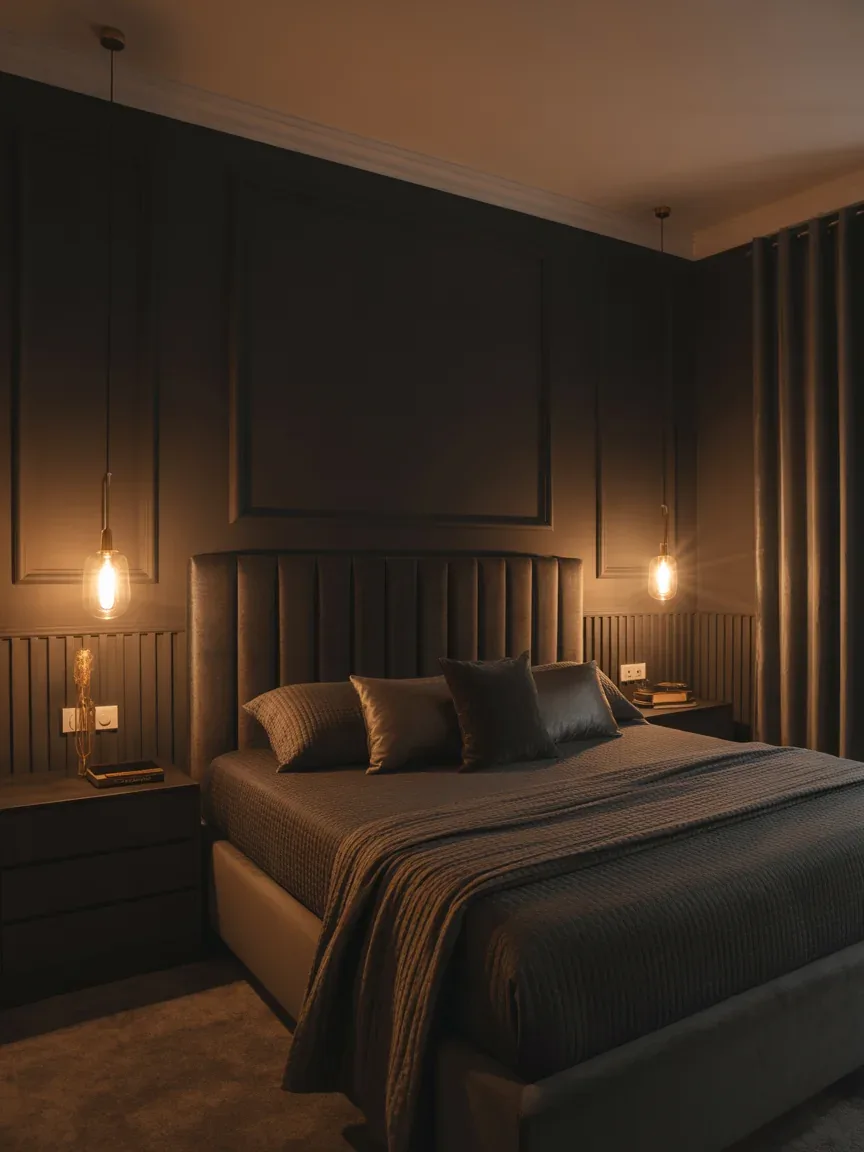 2. Moody Luxe Retreat With Dark Walls 2. Moody Luxe Retreat With Dark Walls