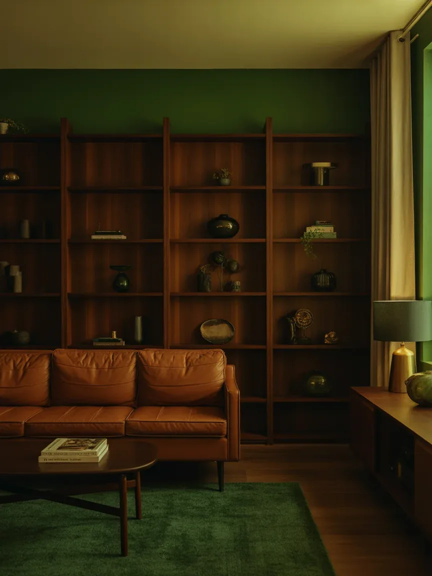 6. Moody Mid-Century With Dark Woods 6. Moody Mid-Century With Dark Woods